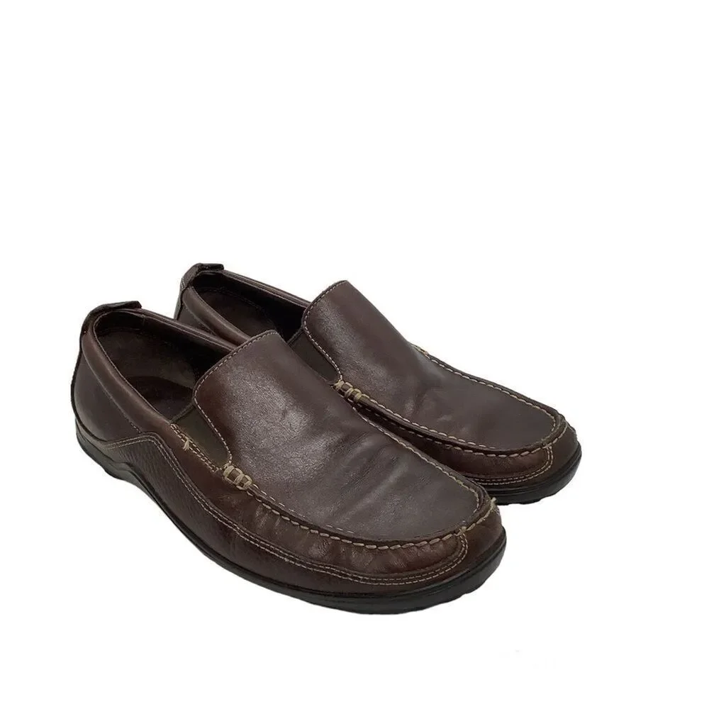 Cole Haan Slip On Venetian Loafer‎ Shoes Mens 9.5M Brown Leather Driving TUCKER